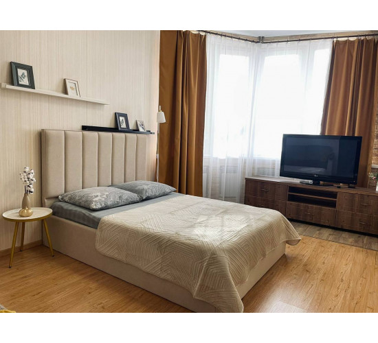 *Кровать с ящиком для белья 160*200 беж Фиджи 2