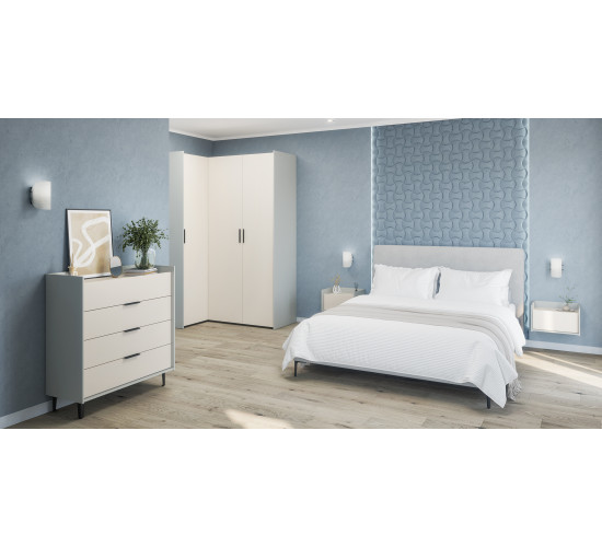 Шкаф угловой Модена Жемчуг