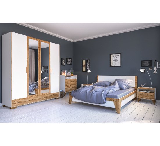 Кровать 120*200 белый Сканди