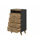* Комод 4 ящ. графит Сканди